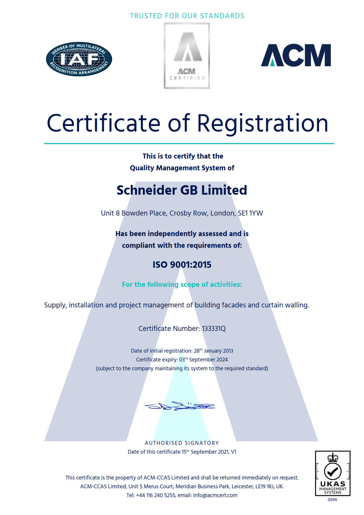Policies, Certificates and Accreditations - Schneider